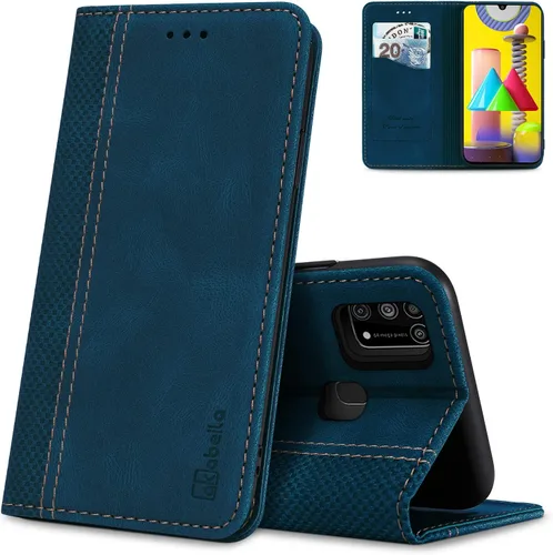 Miniatura 27 de AKABEILA Para Samsung A5 2017 Cartera Funda de Tarjeta de Crédito Titular Cierre Magnético Kickstand PU Cuero A Prueba de Golpes Flip Folio Libro