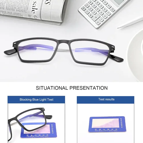 Miniatura 5 de YIMI Lentes fotocromáticos con bloqueo de luz azul, protección UV, antifatiga ocular, para computadora, juegos, bloqueo de pantalla de luz azul