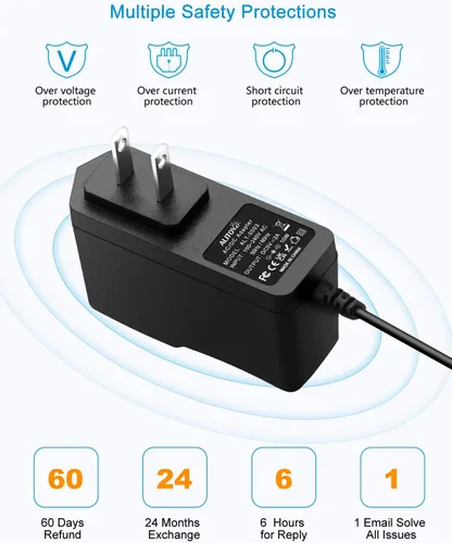 Miniatura 6 de ALITOVE Adaptador de fuente de alimentación de 5 V 2 A, cargador de 5 voltios, 10 W, CA, 100-240 V, 50-60 Hz, cable de alimentación de repuesto
