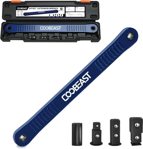 coobeast Llave de extensión de desplazamiento lista para impactos, herramienta extensora de llave de vaso con adaptadores versátiles de Azul