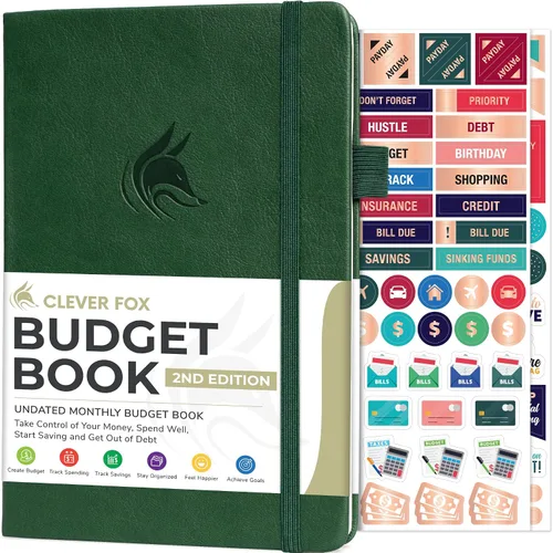 Miniatura 10 de Clever Fox Budget Book 2.0 - Planificador de presupuestos simple para principiantes - Cuaderno financiero con seguimiento de gastos de dinero, Negro