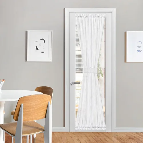 Miniatura 110 de NICETOWN - Cortinas transparentes para puerta de ventana, tratamiento de ventana lateral para puertas estrechas de vidrio/cocina/puerta delantera
