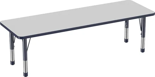 Miniatura 58 de FDP - Mesa rectangular para actividades escolares y aulas (24 x 36 pulgadas), patas gruesas para niños pequeños, altura ajustable de 15 a 24
