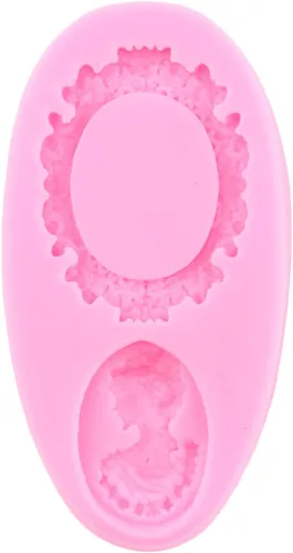 Miniatura 6 de ZiXiang Juego de 4 moldes de silicona con diseño de camafeo, para fondant, diseño de hada de ángel, para decoración de pasteles, cupcakes, pasta
