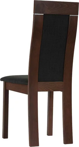 Miniatura 9 de Cortesi Home Silla de comedor Tia en tela de carbón, acabado nogal (juego de 2)