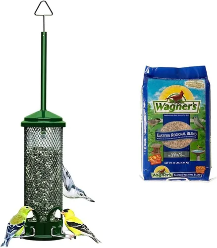 Miniatura 8 de Squirrel Buster Legacy - Comedero para pájaros a prueba de ardillas con 4 perchas de metal, capacidad de semillas de 2.6 libras y Wagner's 62012