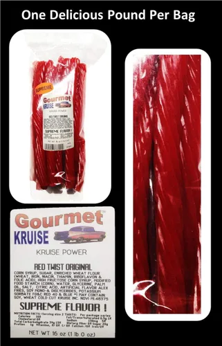 Miniatura 3 de Black Regaliz Original Twist Bolsas de 2-1 lb (1) Regaliz Red Twist Original 1lb (Peso NETO 48 OZ) Gourmet Kruise Signature Gifts