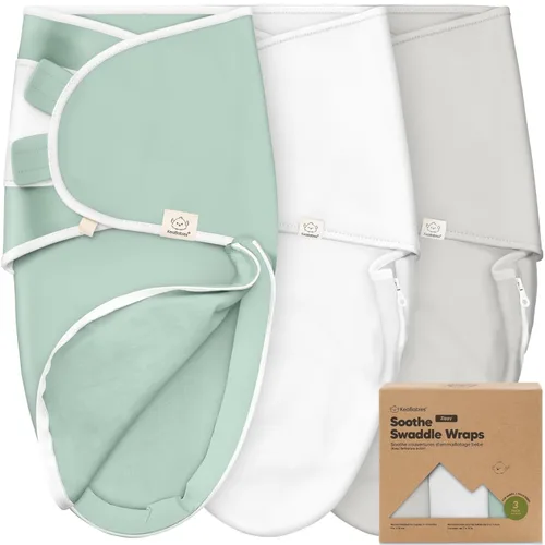 Miniatura 19 de Saco de dormir para bebé con cremallera - Paquete de 3 mantas envolventes para recién nacidos de 0 a 3 meses, bebé, niña, niño, saco de dormir suave