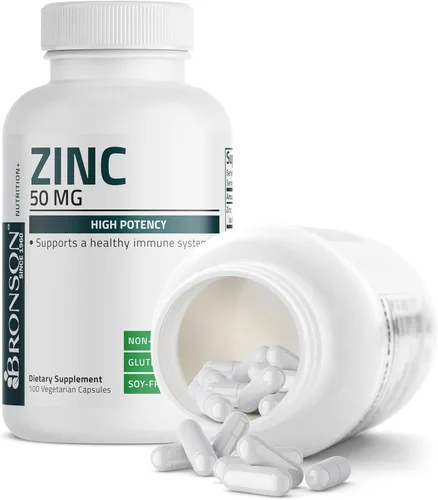 Miniatura 4 de Bronson Zinc 50mg Complejo Complejo de Apoyo Inmunológico de Alta Potencia, Antioxidante y Salud de la Piel - Sin OGM, 100 Cápsulas Vegetarianas