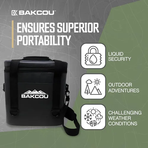 Miniatura 4 de Bakcou Enfriador/bolsa de engranajes aislada: impermeable, acolchada y compatible para remolques de carga plegables. Ideal para viajes al parque