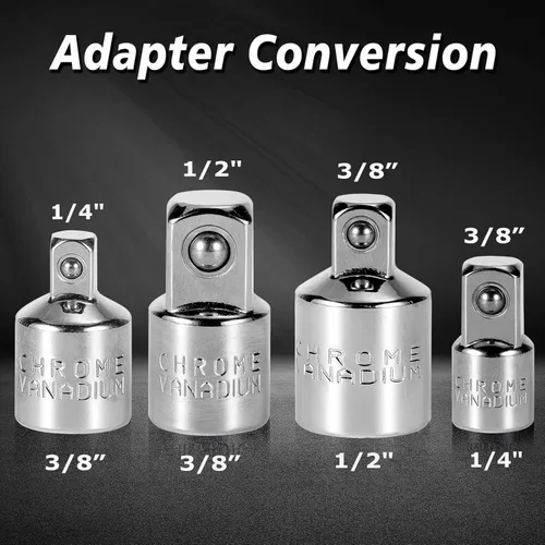 Miniatura 3 de AOBEN Juego de 64 llaves de vaso Torx Master y juego de llaves Torx externas, 1/4, 3/8, 1/2 pulgadas (E4-E24, T6-T70, TT6-TT70, TP8-TP60), acero S2
