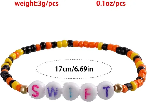 Miniatura 3 de Pulseras Eras Tour, inspira pulseras a juego con Taylor Fearless, Reputation, 1989 y Lover Albums Pulseras de amistad coloridas para Taylover