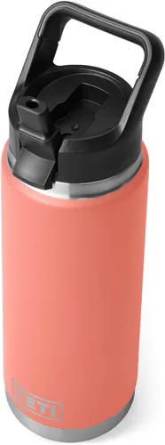 Miniatura 12 de YETI Rambler - Botella de acero inoxidable aislada al vacío con tapa y popote, 26 onzas, color negro