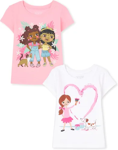 Miniatura 27 de The Children's Place Camisetas estampadas de manga corta para bebés y niñas pequeñas, con diseño de unicornios y mariposas, a la moda, paquete de 3