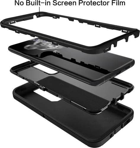 Miniatura 2 de MXX Funda resistente para Samsung Galaxy S20 Ultra (sin protector de pantalla) contra caídas Funda resistente para Galaxy S20 Ultra 5G (negro)