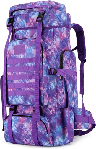 Miniatura 13 de Mochila de senderismo W WINTMING para hombres 70L/100L, mochila de campamento, mochila militar Molle, paquete de asalto de 3 días para escalada