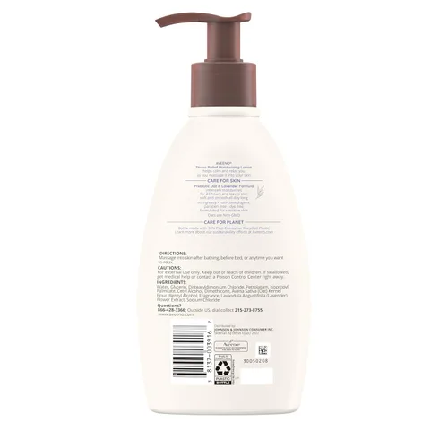 Miniatura 9 de Aveeno Stress Relief Moisturizing Body Lotion with Lavender Scent, Natural Oatmeal to Calm & Relax, Non-Greasy Daily Stress Relief Lotion, 12 fl. oz