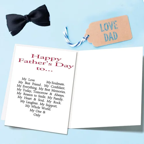 Miniatura 3 de OJsensai Tarjeta de feliz día del padre para marido, divertido regalo del día del padre de parte de la esposa, tarjeta del día del padre dulce