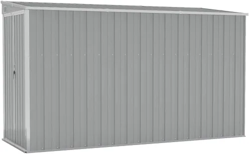 Miniatura 14 de vidaXL vidaXL Cobertizo de almacenamiento, cobertizo de jardín montado en la pared con puertas dobles con cerradura, cobertizo de almacenamiento al