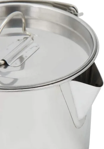Miniatura 9 de TOPINCN Olla de acero inoxidable utensilios de cocina portátil colgante olla de agua hervidor de agua al aire libre camping senderismo cafetera