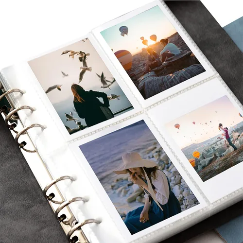 Miniatura 2 de Rieibi Mini álbum de fotos de 96 bolsillos, cartera de piel sintética para Fujifilm Instax Mini 11/8/9/7s/25/70/90, álbum de fotos colorido