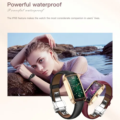 Miniatura 6 de Rastreador de actividad física para mujer, delicado reloj inteligente con múltiples modos deportivos, monitoreo del sueño, monitor de frecuencia