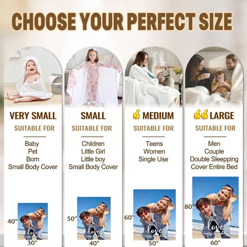 Miniatura 5 de ShineSand envía al día siguiente, cobija personalizada con texto de foto - impresa en EE. UU., cobijas con fotos personalizadas, regalos de Navidad