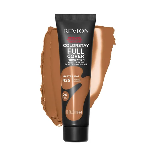 Miniatura 19 de Base líquida de Revlon ColorStay de cobertura completa de larga duración con acabado mate, maquillaje facial ligero resistente al calor y al sudor