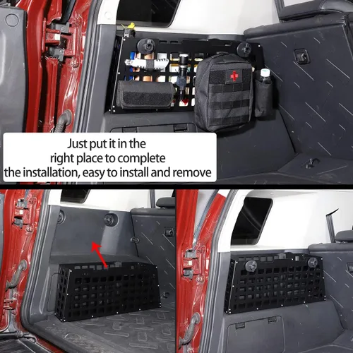 Miniatura 3 de HAPPYHORSE Para maletero Toyo-ta FJ Cruiser 2007-2021, organizador de artículos diversos, caja de almacenamiento con compartimento de almacenamiento