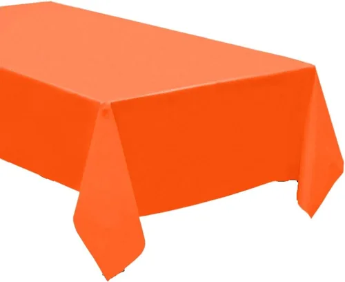 Miniatura 2 de Paquete de 4: manteles desechables de plástico / manteles de mesa, 54 x 108 pulgadas, rectangular, impermeable y desechable, ideal para fiestas