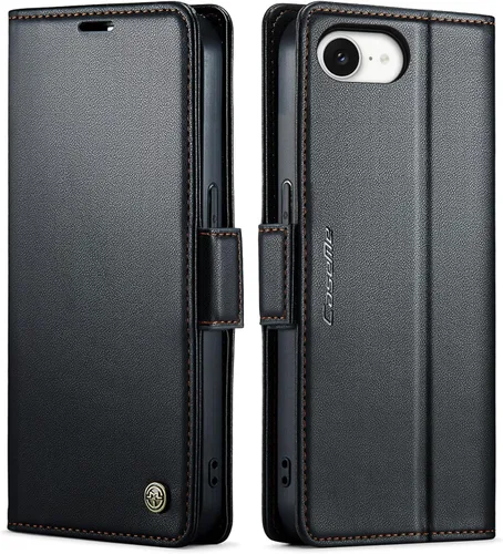 Miniatura 61 de QLTYPRI Funda tipo cartera para iPhone 7/8/SE 2020/SE 2022 5G, funda magnética de piel sintética de alta calidad con bloqueo RFID, ranuras