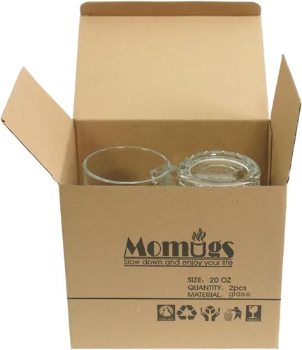 Miniatura 8 de Jarras de Cerveza de 20 OZ, Vasos de Cerveza Alemanes Transparentes Grandes y Altos con Asa para Hombres, Juego de 2