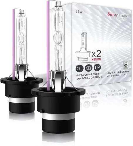 Miniatura 12 de Sinoparcel Bombilla HID de xenón D1S/D1R para faros delanteros – 10000K 35W luces de repuesto de haz alto y bajo – 2 años WTY – Paquete de 2