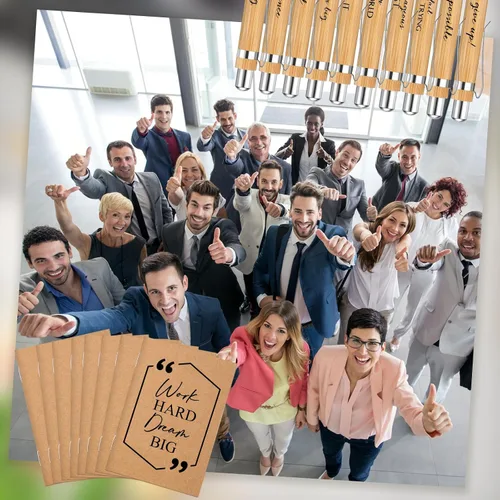 Miniatura 5 de Fulmoon 60 bolígrafos motivacionales, cuadernos inspiradores, regalos a granel, bolígrafos inspiradores, almohadillas de notas pequeñas, regalos