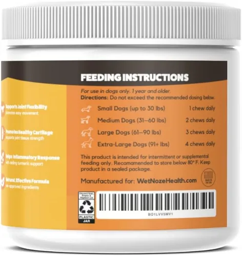 Miniatura 3 de Masticables de cúrcuma para cadera y articulaciones para perros, masticables para apoyo de movilidad, salud del cartílago y alivio del dolor