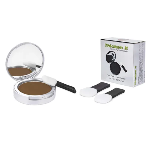 Miniatura 10 de Thicken It 100% Scalp Coverage Polvo para el cabello, negro, sin talco, corrector de pérdida de cabello resistente al agua, más grueso que