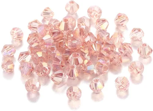 Miniatura 29 de 200 cuentas de cristal de transparencia austriaca, cuentas de vidrio bicona, cuentas espaciadoras sueltas para manualidades, pulseras, aretes