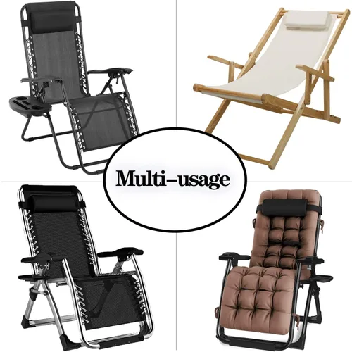 Miniatura 7 de Ostlttyn Almohada para la cabeza para silla de gravedad cero, silla reclinable, cojín grande de gravedad cero con banda elástica ajustable, almohada