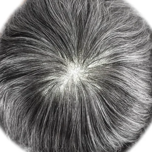 Miniatura 4 de Sistema de reemplazo de cabello humano para hombre, sistema de cabello fino mono para hombre, pelo de tupé recubierto de poliuretano para hombres