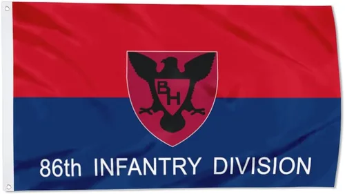 Miniatura 37 de Fyon Bandera militar de la 34ª división de infantería del ejército de 3 x 5 pies con 2 ojales de latón