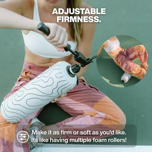 Miniatura 5 de Rodillo inflable de espuma de viaje, firmeza ajustable, ultraportátil para terapia física y recuperación muscular de tejido profundo