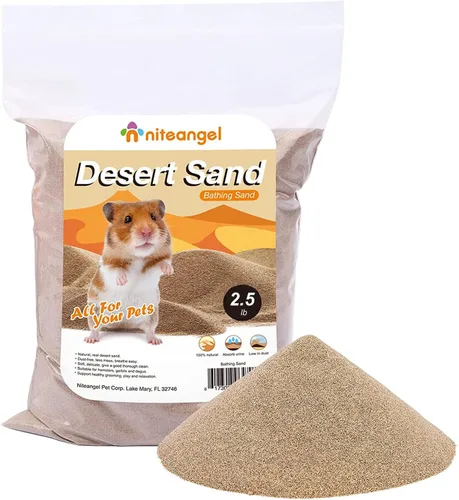 Miniatura 10 de Niteangel Arena de Baño del Desierto para Hámster Arena de Baño sin Polvo o Arena para Arenero para Hámster, Chinchillas, Jerbo, Ratón, Degu u