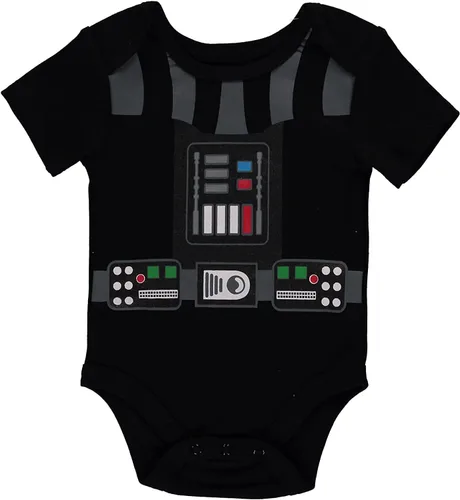 Miniatura 3 de Disney Paquete de cinco mamelucos de manga corta de Star Wars para bebés, ropa de bebé de Star Wars de una pieza, multipacksuit-ropa