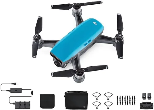 DJI Spark, Fly More Combo, azul cielo