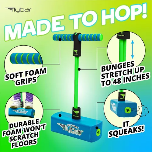 Miniatura 2 de Flybar My First Foam Pogo Jumper para niños, divertido y seguro Pogo Stick para niños pequeños, espuma duradera y puente elástico para edades de 3