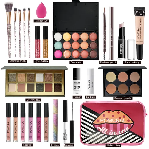 Miniatura 2 de POMCRAL Juegos de maquillaje, kit de maquillaje para niñas de 10 a 12 años, regalo de maquillaje para mujeres, adolescentes con paleta de sombras