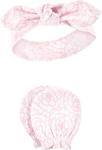 Miniatura 50 de Hudson Baby Conjunto de diadema de algodón y manoplas para rascar para bebé