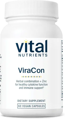 Vital Nutrients ViraCon - Suplemento vegano de apoyo inmunológico* - Zinc, saúco, extracto de raíz de regaliz y otras hierbas para un apoyo