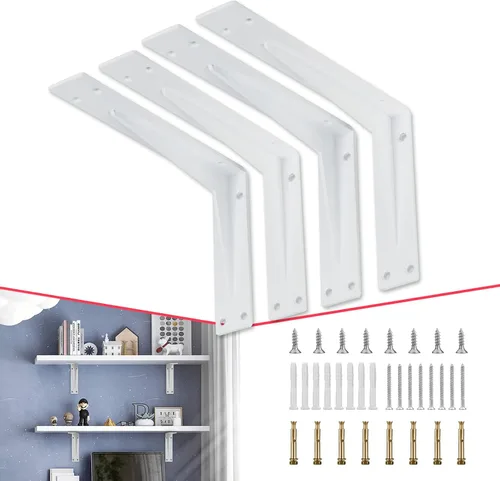 Miniatura 14 de CLT Soporte de Estante Negro, 12" X 5" Un Cuarto de Pulgada (1/4") de Grosor - Carga Máxima: 440 lb Rústico Industrial Moderno Granja Resistente