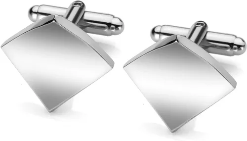 Miniatura 2 de PiercingJ 2 gemelos de grabado gratuito, personalizados, con nombre personalizado para hombre clásico grabado inicial, letras del alfabeto y camisas